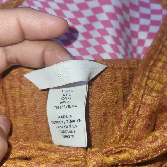 Rusty Oragange H&M Ribbed Dress - Picture 4 of 4